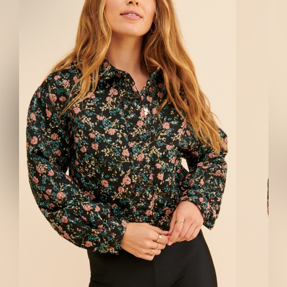 Anna Sui Alice Floral Jacquard Jacket, Small